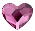 Swarovski sydän Fuchsia -hammaskoru