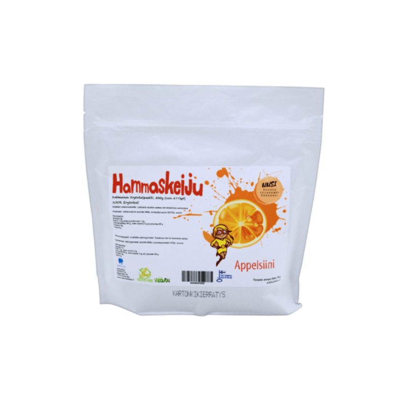 Hammaskeiju erytritolipastilli Appelsiini