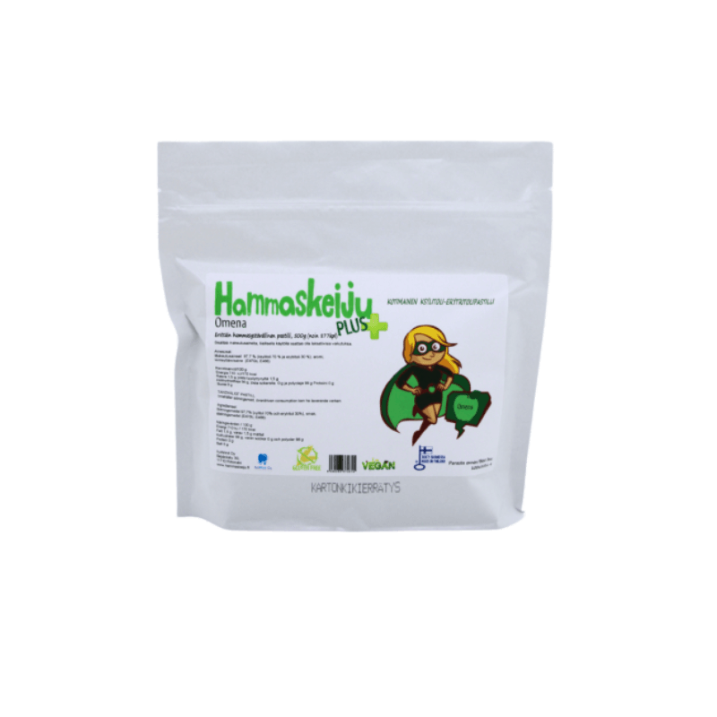 Hammaskeiju Plus ksylitoli-erytritolipastilli Omena