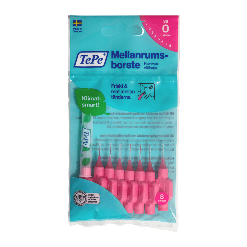 TePe hammasv&auml;liharja 0,4&ndash;1,5 mm 8 kpl