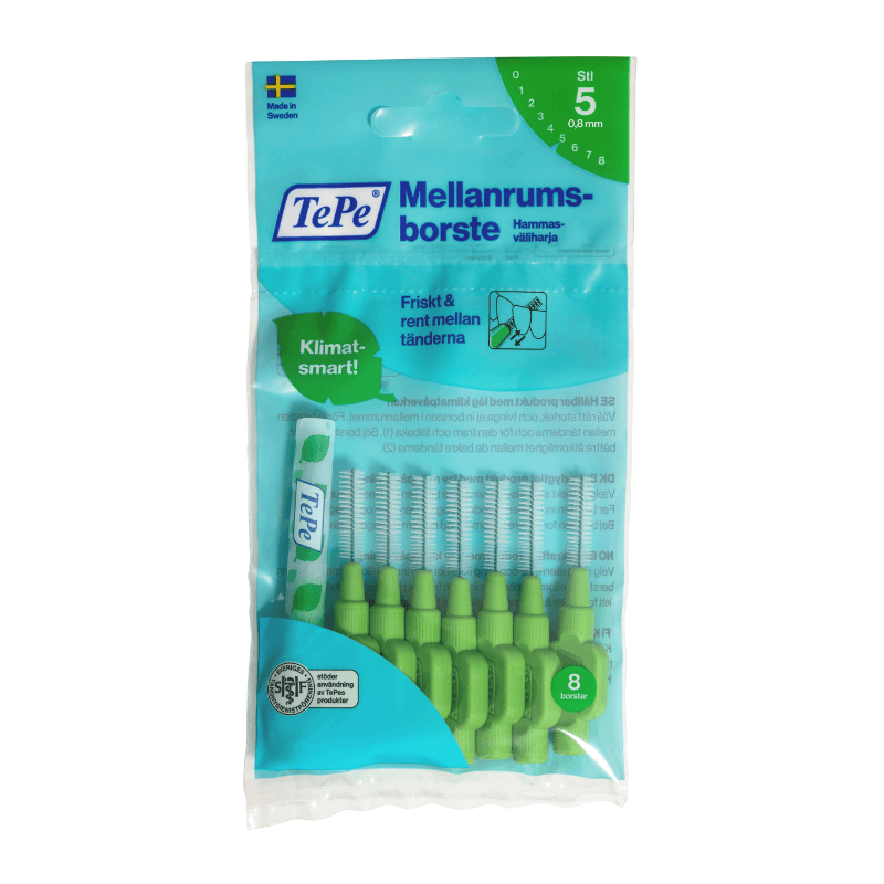 TePe hammasv&auml;liharja 0,4&ndash;1,5 mm 8 kpl