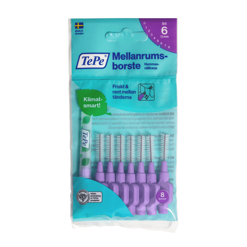 TePe hammasv&auml;liharja 0,4&ndash;1,5 mm 8 kpl