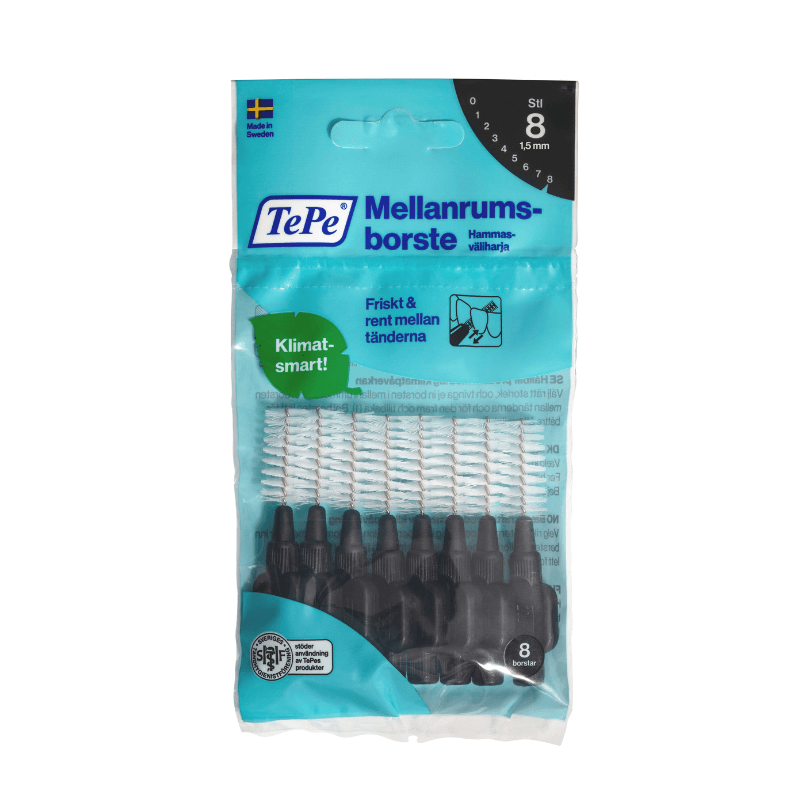 TePe hammasv&auml;liharja 0,4&ndash;1,5 mm 8 kpl