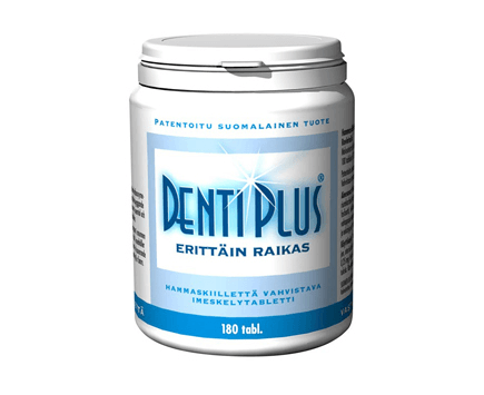 Dentiplus eritt&auml;in raikas imeskelytabletti 180 kpl