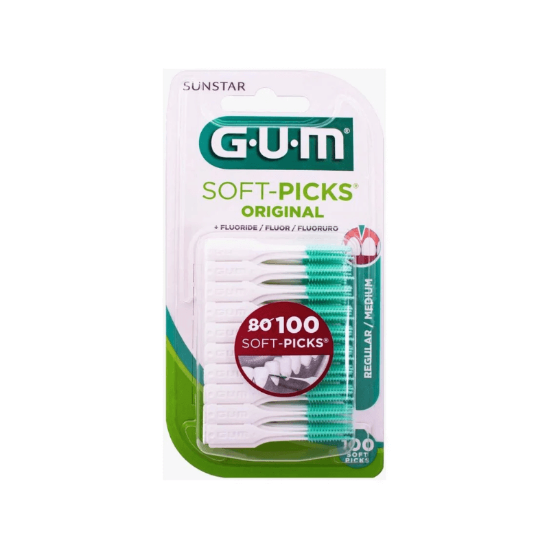 GUM Soft-Picks Regular hammastikku t&auml;ytt&ouml;pakkaus 100 kpl