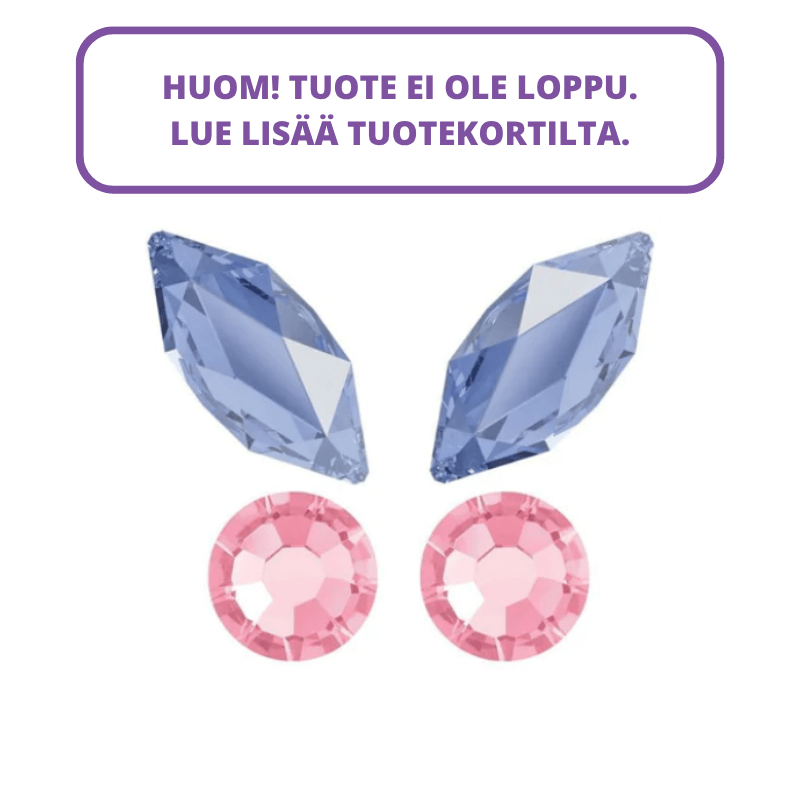 Perhosmuodostelma Swarovski-hammaskoruilla (4 kpl)